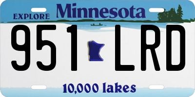 MN license plate 951LRD