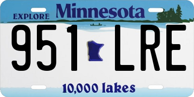 MN license plate 951LRE