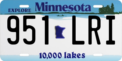 MN license plate 951LRI