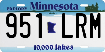 MN license plate 951LRM