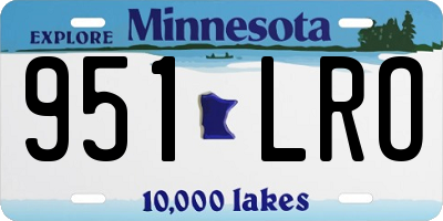 MN license plate 951LRO