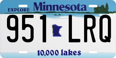 MN license plate 951LRQ