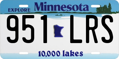 MN license plate 951LRS