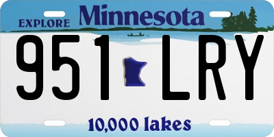MN license plate 951LRY