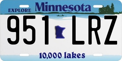 MN license plate 951LRZ