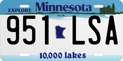 MN license plate 951LSA