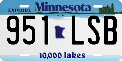 MN license plate 951LSB