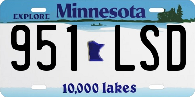 MN license plate 951LSD