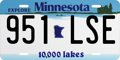 MN license plate 951LSE