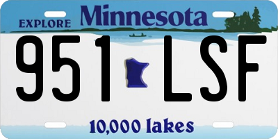 MN license plate 951LSF