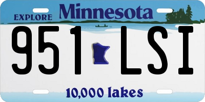 MN license plate 951LSI