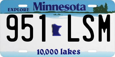 MN license plate 951LSM