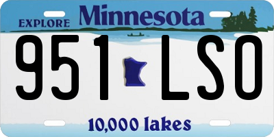 MN license plate 951LSO