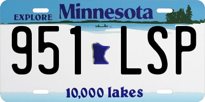 MN license plate 951LSP