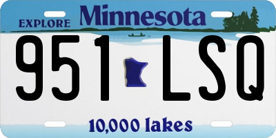 MN license plate 951LSQ