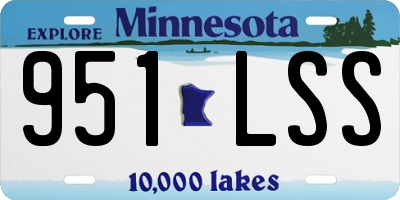 MN license plate 951LSS