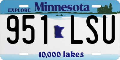 MN license plate 951LSU