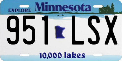 MN license plate 951LSX