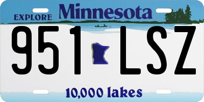 MN license plate 951LSZ