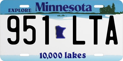 MN license plate 951LTA