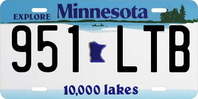 MN license plate 951LTB