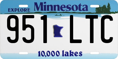 MN license plate 951LTC