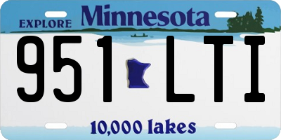 MN license plate 951LTI