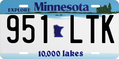 MN license plate 951LTK