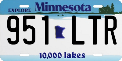 MN license plate 951LTR