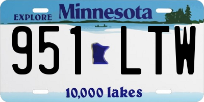 MN license plate 951LTW