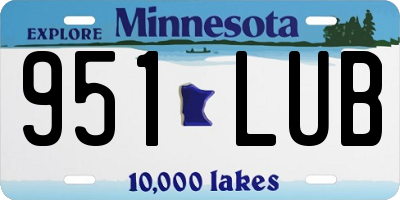 MN license plate 951LUB