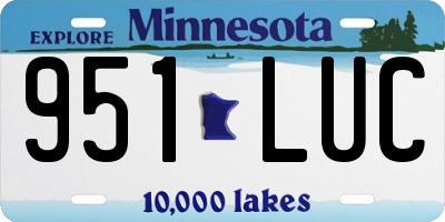 MN license plate 951LUC