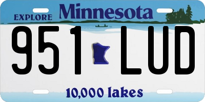 MN license plate 951LUD