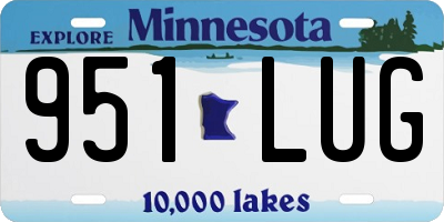 MN license plate 951LUG