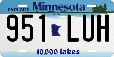 MN license plate 951LUH