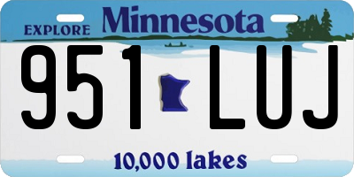 MN license plate 951LUJ