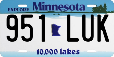 MN license plate 951LUK