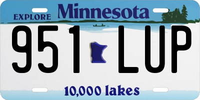 MN license plate 951LUP