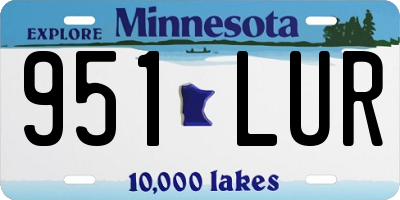 MN license plate 951LUR