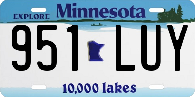 MN license plate 951LUY