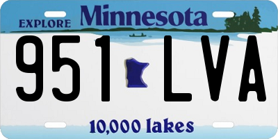 MN license plate 951LVA
