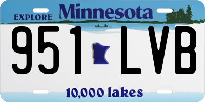 MN license plate 951LVB