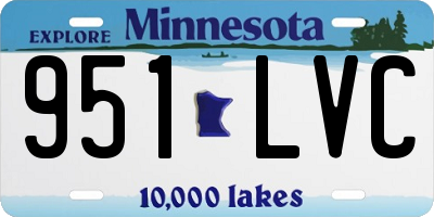 MN license plate 951LVC