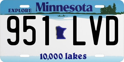 MN license plate 951LVD