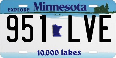 MN license plate 951LVE