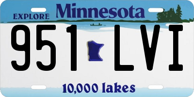 MN license plate 951LVI