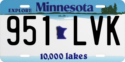 MN license plate 951LVK