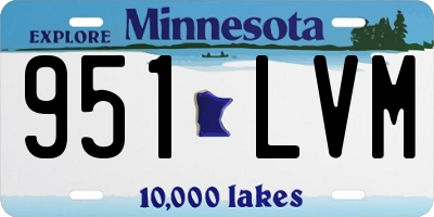 MN license plate 951LVM