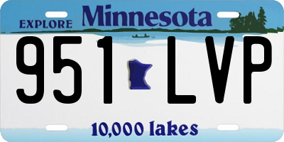 MN license plate 951LVP