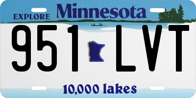 MN license plate 951LVT